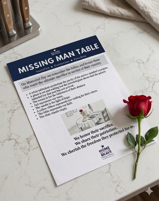 Missing Man Table Printable